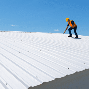 clean and well-maintained iron roof under a bright sky symbolising the benefits of timely roof repairs