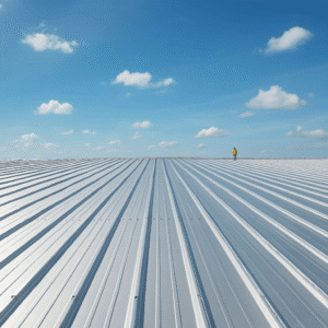 clean and well-maintained steel roof under a bright sky symbolising the benefits of smart steel roof repairs
