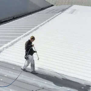 Metal roof restoration using spray on Conklin products